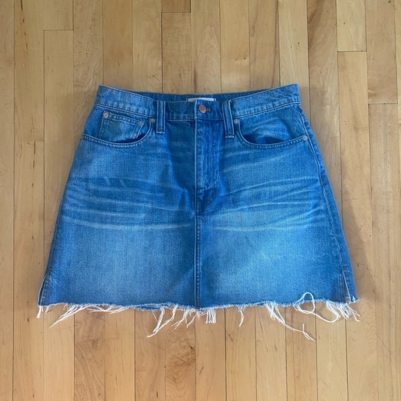 Madewell Mccarren Raw Hem Jean Skirt - Picture 3 of 8